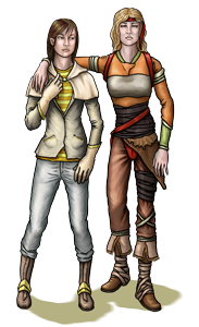 Male and female half-lunarians.